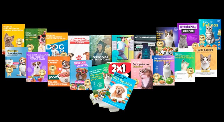 MEGA PACK +450 Recetas Saludables Para Perros y Gatos de 