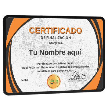 Certificado como profesional en Rapi Petlicias avalado por Diana Fonseca